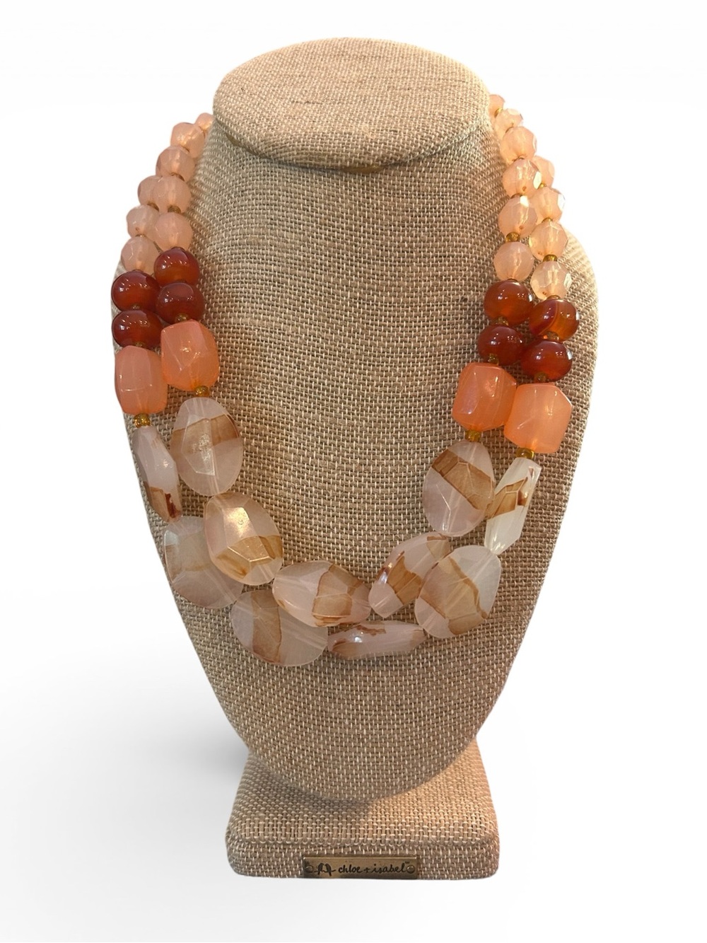 Multi-Strand Peach Agate Style Statement
